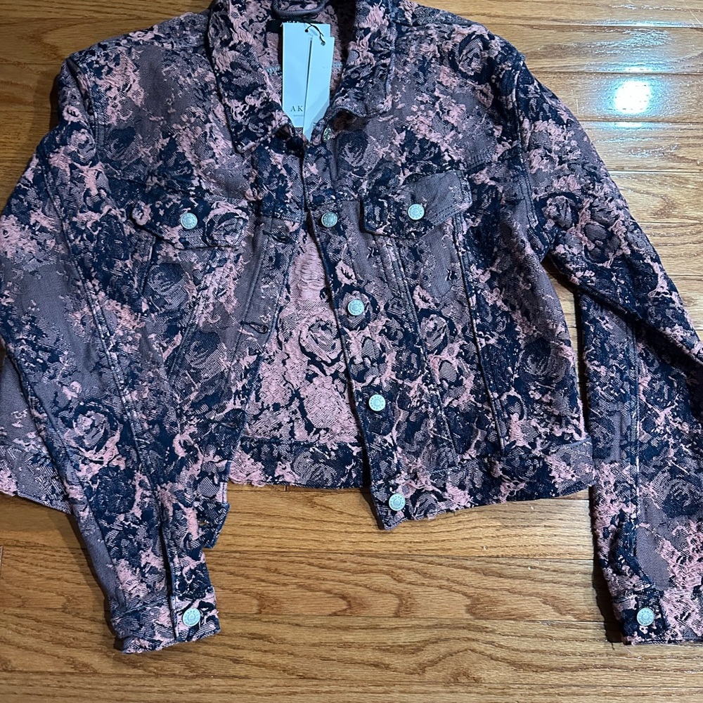 Stylish Pink and Blue Women's Jacket